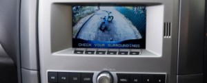In-dash reversing camera on car (RHD)